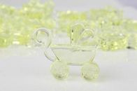 Clear Yellow Plastic Baby Buggies - for Baby Shower Favors, Cake Decoration