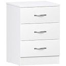 Vida Designs Chest of Drawers, Argento, Bianco, H 56 x W 40 x D 36 Cm approx