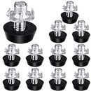 KINBOM 12 Sets Adjustable Furniture Feet, Furniture Leveling Screws and T Nuts Threaded Leveling Feet for Chair Table Furniture Legs (M8)