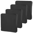 4Pcs Waterproof Seat Pads Chair Cushions Covers 60x60x10cm For Indoors Outdoors Rattan Furniture Patio Chair Cushion Cover Replacement with Zipper Dust-Proof for Patio Garden Only Cover(dark grey)