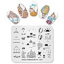 KADS New Nail Stamping Plate Cute Nail Art Timbro Template Fai da te Image Template Manicure Stamping Plate Stencil Tools (IM005)