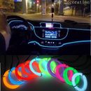 LED Automóvil Atmósfera Interior EL Alambre Brillante Tira de Cuerda de Neón Tubo Decoración de Luz