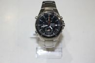 Seiko Sportura Chronograph 7T32 Black Quartz Watch - Faulty