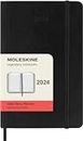 Moleskine Agenda Diaria 12 Meses 2024, Agenda 2024, Formato Pocket 9x14, Tapa Suave y Cierre Elástico, Color Negro