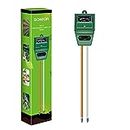 SONKIR Boden-pH-Meter, MS02 3-in-1-Boden-Feuchtigkeits- / Licht- / pH-Tester Garten-Toolkits für die Pflanzenpflege, ideal für Garten-, Rasen-, Farm-, Innen- und Außenanwendungen (grün)