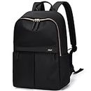 GOLF SUPAGS Laptop Backpack for Women Fits 15/16 Inch Notebook PU Leather Casual Daypack Work Travel, Black-860, 15.6-Inch, Modern