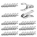 50 Pcs Garden Clips, 2.3 inch Greenhouse Clamps, Stainless Steel Greenhouse Clip for Netting, Heavy Duty Row Cover Clips with a Strong Grip for Shade Cloth or Plant Cover on Gardening Hoops karmiero