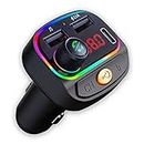 CRUST CS30 Car Bluetooth Device with Call Receiver, FM Transmitter for Music System & Dual USB + Type C Fast Charger; 7 Colour LED Lights; 6 Equalizer Presets; USB MP3 Audio Playback; Voice Assistant