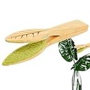 Pince de Nettoyage pour Feuilles,Leaf Cleaning Tongs, Leaf Cleaning Brush with Wooden Handle and Lint,Leaf Cleaning Tool,Double Sided Leaf Cleaning Clip,Plant Leaf Cleaner for Indoor and Outdoor Use