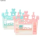 1PC 16CM Doll Mini Princess Bed Simulation Bunk Bed With Ladder Dollhouse Furniture Toy Doll House