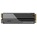 Silicon Power 1TB XS70 Nvme PCIe Gen4 M.2 2280 SSD R/W Up to 7,300/6,000 MB/s, DRAM Cache, with Built-in PS5 Heatsink, Compatible with Playstation 5 (SP01KGBP44XS7005)