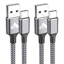 Aioneus USB C Cable 1M 2Pack, USB A to USB C Charger Cable Nylon Braided USB Type C Cable Fast Charging Cord for Samsung Galaxy S23 S22 S21 S20 S10 S9 S8, Huawei P40 P30 P20, Google Pixel, Switch