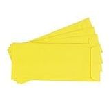 AbhaPrint Envelope Yellow Laminated For Office and Business Supplies (Pack of 50 PCS) (9x4)