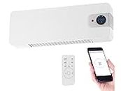 Sichler Haushaltsgeräte bañera calentador: Calentador de pared de cerámica WiFi, Pantalla LED, 2000 W, Aplicación Google y Alexa (calentador baño)