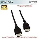 New world FOXCONN HDMI Cable 6ft for PS5 Xbox series X and S Nintendo Switch, PS3, PS4, PS4 Pro, Xbox One, Xbox 360, Roku to HDTV, Monitor, 4K, High Speed Ultra HD,1080P, 3D,Ethernet,ARC,HDR-Black