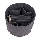 Fashion My Day® Storage Bag Liner Insert Bucket Type with Compartments Durable Material Felt Gray Bags, Wallets and Luggage|Bags & Backpacks|Bag Accessories|Bag Organisers|Pack Pockets