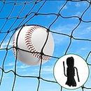 Wiseek 10'x10' Baseball Softball Backstop Nets, Heavy Duty Sports Netting Barrier Net #18 Nylon Baseball Netting Black Net