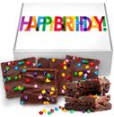 Happy Birthday Gift Basket Chocolate Brownies Large Food Gift Individually Wr...