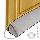 NiHome 32-Inch Triangle Door Draft Stopper for Home Comfort, Energy Efficient Weather Stripping Blocks Noise, Dust and Airflow, Adjustable Door Seal with Hook Loops, Easy Install & Durable Design