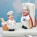 DECZO Set of 2 Delightful Chefs for Home Kitchen Decoration, Toothpick Holder and Tissue Paper Holder