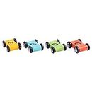 HEMOTON 6pcs Mini Race Car Toys Car Toy Wooden Puzzle Racing Car Child