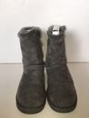 Ugg Womens Grey Bailey Bow Boots Corduroy Bow Size 7 Pre Owned In Box RARE
