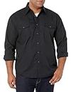 Wrangler Men's Sport Western Snap Front Long Sleeve Shirt - Large - Black