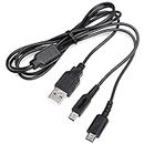 2-in-1 Nin-ten-do Charger Cable - Universal Charging Solution for DS Lite, 3DS, New 3DS XL, 2DS, DSi & More - Simultaneous Play & Charge - Durable, Flexible Design
