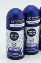 2 x 50ml Nivea Men Underarm Skin 3x Whitening Deodorants Antiperspirants Roll-on