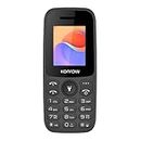 Konrow - Moby - Téléphone GSM 2G Double SIM - Écran 1,77'', Mèmoire 32 Mo Extensible, Bluetooth 2.1, Micro USB, Batterie 600 Mah, Caméra 0,04 Mpx - Noir