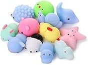 ANAB GI Squishies toy 10 Pcs Mochi Squishy Toys Kawaii, Squishies Animals like Unicorn panda cat fish, Cute Mini Soft toy Squeeze squishy , Stress Reliever Balls Toys, Birthday Party Gifts for girls, Favours for Kids, rewards for kids, Boys.