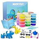 Modelling Clay Kit - 24 Colors Air Dry Magic Clay, DIY Molding Clay with Tools, Craft Kit for Kids Boys Girls, Presents Gift for Boys & Girls Age 3-12 Year Old