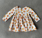 Old Navy Pumpkin Halloween Fall Dress for Baby 6-12 months Orange