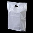 100 x White Patch Handle Bolsas de Plástico - 15 x 18 x 3 por White Patch Handle Bolsas de Plástico