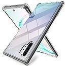 ProCase Galaxy Note 10+ Plus/5G Case Clear, Slim Hybrid Crystal Clear TPU Cover with Reinforced Corners, Transparent Anti-Scratch Rugged Protective Case for Galaxy Note 10+ / 10 Plus / 5G 2019 –Black Frame