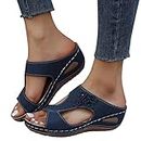 Orthopedic Sandals Comfortable Round Toe Sole Wedge Heel Breathable Rocking Mesh Sandals Deals of The Day Clearance Prime