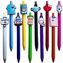 YJ PREMIUMS 10-Pack of Cute Nursing Pens with Heart, Syringe Designs in Black Ink - Versatile Writing Instruments for Nurses, Medical Assistants, Students