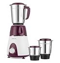Bajaj Rex Mixer Grinder 500W|Mixie For Kitchen With Nutri-Pro Features|3 SS Mixer Jars For Heavy Duty Grinding|Adjustable Speed Control|Multifunctional Blade System|2 Year Warranty By Bajaj|Purple