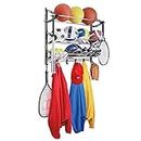 Whitecloud TRANSFORMING HOMES® Multi Sports Gear Equipment Organizer Hanging Rack with Adjustable Hooks and Steel Rods (S 031)