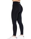 AUROLA Dream Collection Workout Leggings for Women High Waist Seamless Scrunch Athletic Running Gym Fitness Active Pants Dark Black