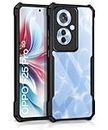 WOW IMAGINE Shock Proof Clear Back Case Mobile Cover for Oppo F25 Pro 5G (Hard | Hybrid PC + TPU | Full Armour Device & Camera Protection | Black)