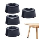 Round Rubber Furniture Pads - 4Pcs Round Furniture Coasters | Black Bumper Pads |Rubber Furniture Feet Chair Leg Caps