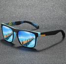 Gafas de sol clásicas cuadradas para hombre/mujer pesca al aire libre deportes vintage azules