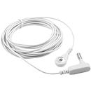 Grounding Wire, 15ft Anti Static Grounding Cord for Earthing, White Grounding Cable for Grounding Mats, Pads, Sheets, and More