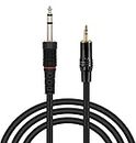 SeCro 6.35mm to 3.5mm Stereo Jack Cable, 6.35mm 1/4 inch to 3.5mm 1/8 inch TRS Stereo Audio Cable for iPod Laptop Smartphone, PC, Home Theater, Guitar, Amplifier and Mixing Console (1.5 Meter,Black)