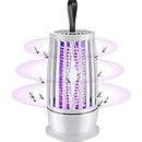 Mosquito Killer Lamp, 3000V 360° Bug Zapper, 2 in 1 Electric Mosquito Killer for Indoor Outdoor Garden Camping (white)