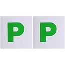 Adorainbow 2pcs P Sign Car Sticker Letter P Auto Magnet PVC Green P Plate Stickers Self Adhesive P Plate Car Learner Sign for Car Window Automotive Exterior Accessories