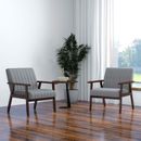 Modern Accent Chairs Set of 2 Upholstered Armchairs