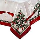 Elrene Home Fashions Villeroy & Boch Toy's Delight Christmas Fabric Tablecloth, Holiday Table Decor, 52"x70" Oblong/Rectangle, Multi