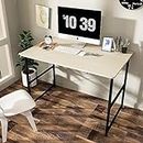 PAZANO Table Study Computer Office Table for Adults 【L90xW60cm】 Computer Table for Work Office Desk,pc Desktop Table,Wooden Table for Office Work with Smooth Edges and Round Corner (Natural)